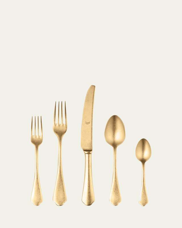 Dolce Vita Pewter Oro 5-Piece Flatware Set